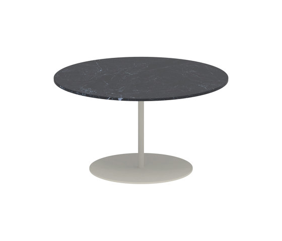 Butler side table high 75cm round coated stainless steel & ceramic top | Tavolini alti | Royal Botania