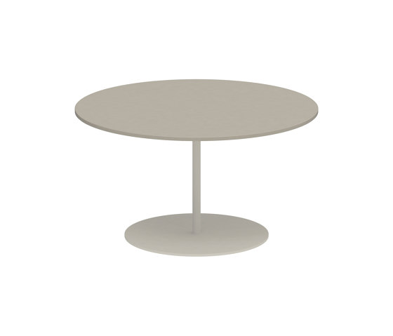 Butler side table high 75cm round coated stainless steel & ceramic top | Side tables | Royal Botania