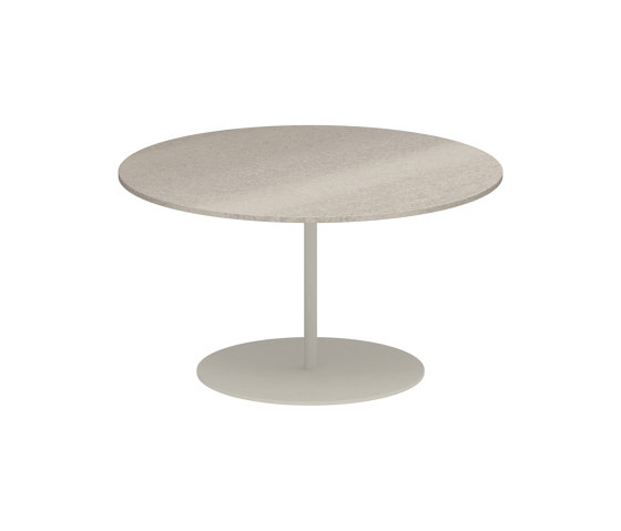 Butler side table high 75cm round coated stainless steel & ceramic top | Tavolini alti | Royal Botania