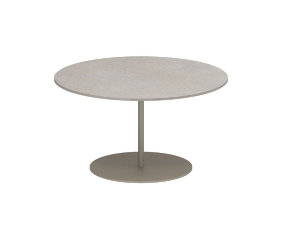 Butler side table high 75cm round coated stainless steel & ceramic top | Side tables | Royal Botania