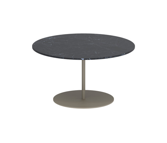 Butler side table high 75cm round coated stainless steel & ceramic top | Side tables | Royal Botania