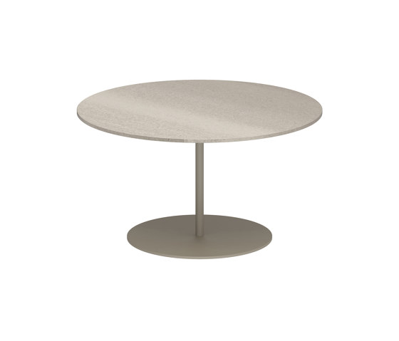 Butler side table high 75cm round coated stainless steel & ceramic top | Side tables | Royal Botania