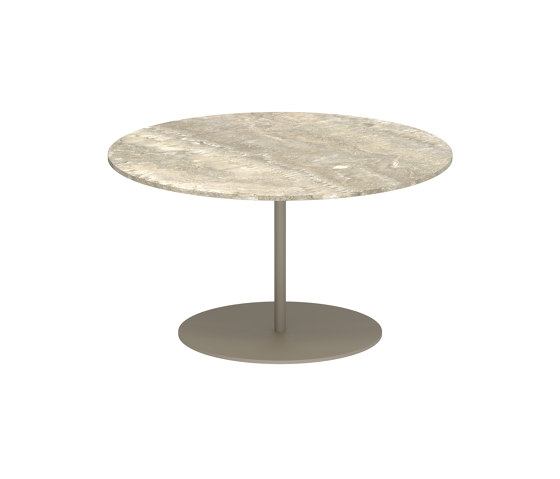 Butler side table high 75cm round coated stainless steel & ceramic top | Side tables | Royal Botania