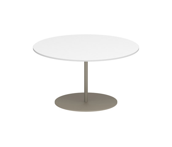 Butler side table high 75cm round coated stainless steel & ceramic top | Side tables | Royal Botania