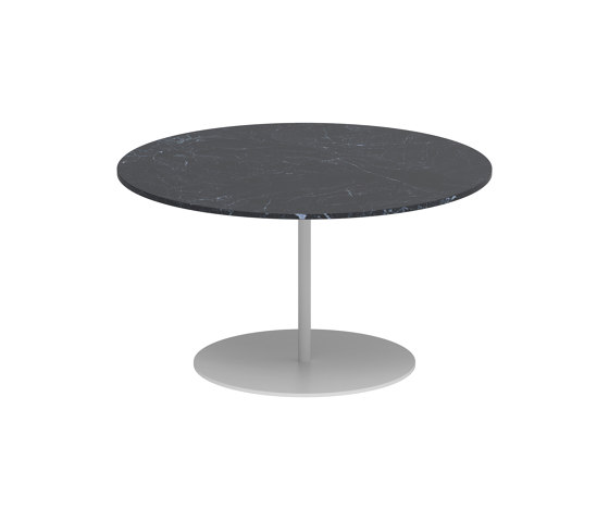 Butler side table high 75cm round coated stainless steel & ceramic top | Side tables | Royal Botania