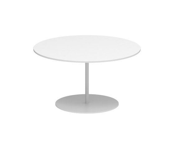 Butler side table high 75cm round coated stainless steel & ceramic top | Side tables | Royal Botania