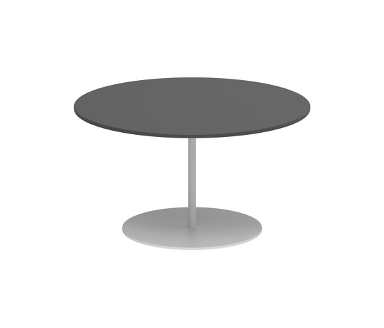 Butler side table high 75cm round coated stainless steel & ceramic top | Side tables | Royal Botania