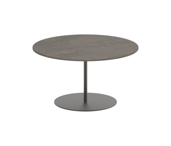 Butler side table high 75cm round coated stainless steel & ceramic top | Side tables | Royal Botania