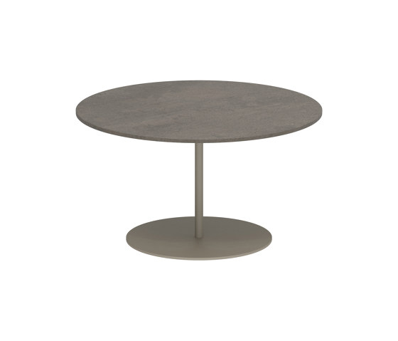 Butler side table high 75cm round coated stainless steel & ceramic top | Tavolini alti | Royal Botania