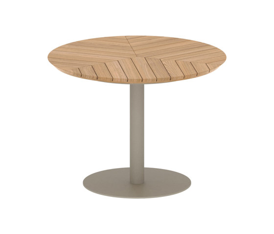 Butler round table 90 low dining teak top | Tavoli pranzo | Royal Botania