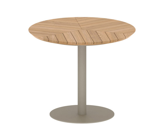 Butler round table 90 standard dining teak top | Tavoli pranzo | Royal Botania