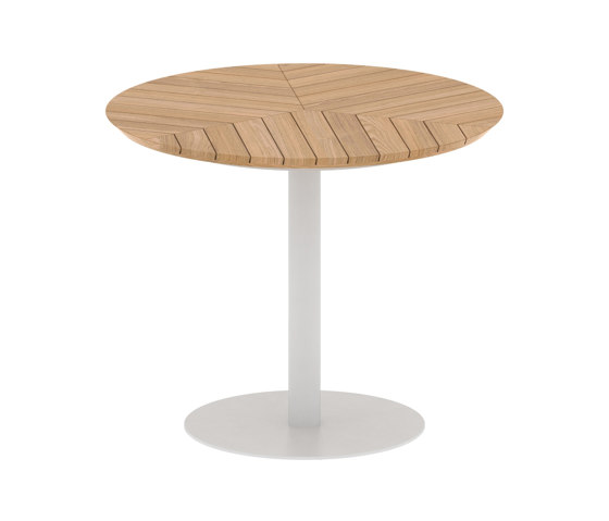 Butler round table 90 standard dining teak top | Tavoli pranzo | Royal Botania