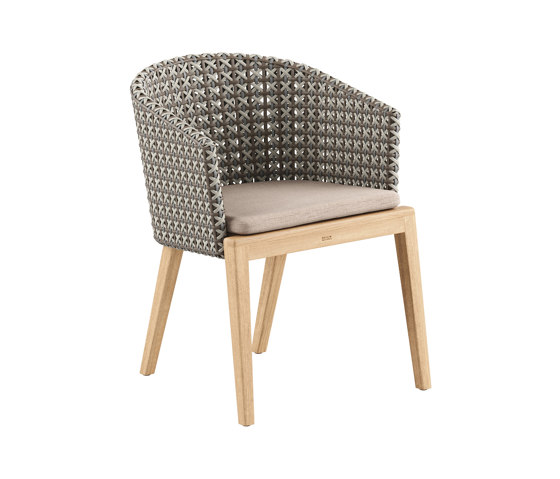 Calypso arm chair teak & Kris Kross woven back | Sillas | Royal Botania