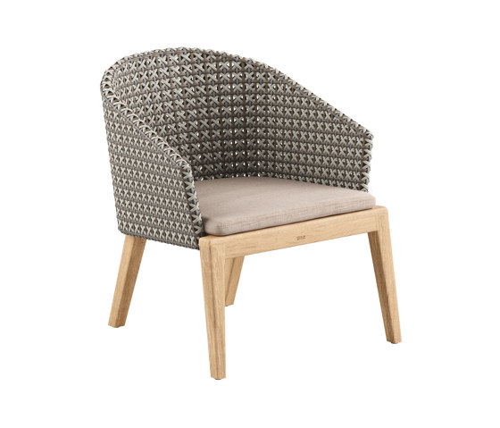 Calypso relax chair teak & Kris Kross woven back | Sillones | Royal Botania