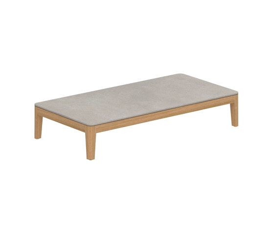 Calypso Lounge table en teck 144x72 cm et plateau en céramique | Tables basses | Royal Botania