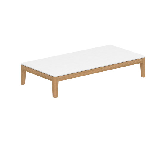 Calypso Lounge table en teck 144x72 cm et plateau en céramique | Tables basses | Royal Botania