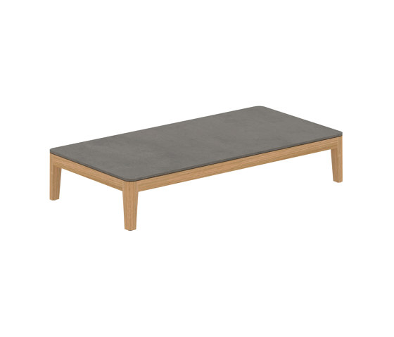 Calypso Lounge table en teck 144x72 cm et plateau en céramique | Tables basses | Royal Botania