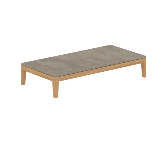 Calypso Lounge table en teck 144x72 cm et plateau en céramique | Tables basses | Royal Botania