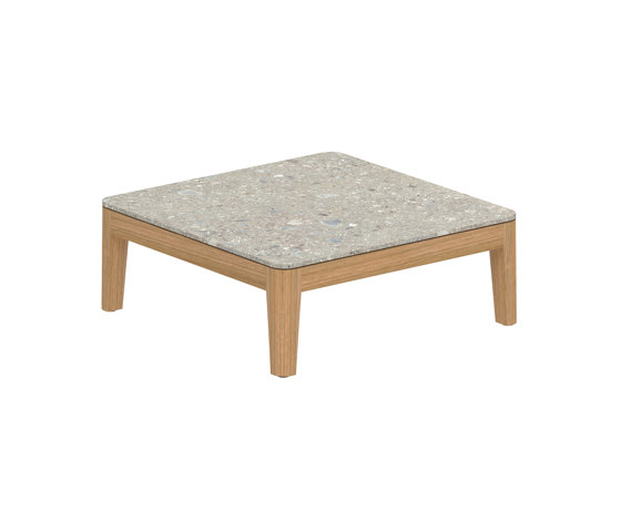 Calypso Lounge teak table 72x72 cm with ceramic top | Tavolini bassi | Royal Botania