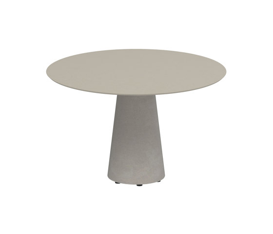 Conix table 120cm round concrete | Tavoli pranzo | Royal Botania