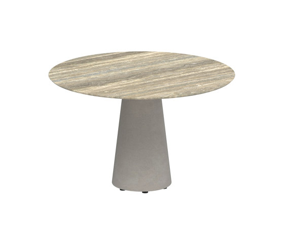 Conix table 120cm round concrete | Tavoli pranzo | Royal Botania