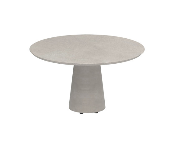 Conix Table 120cm ronde low dining concrete | Tables de repas | Royal Botania