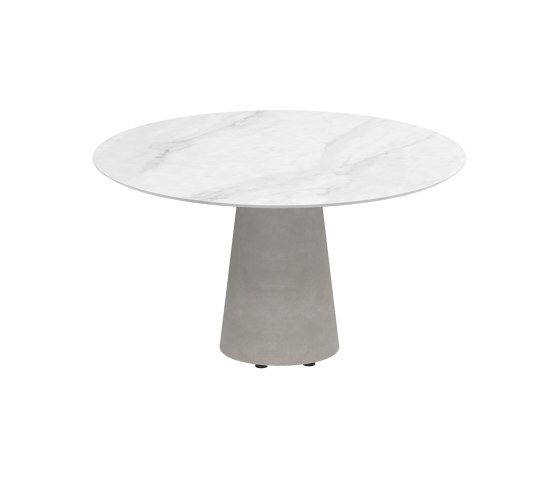 Conix table 120cm round low dining concrete | Dining tables | Royal Botania