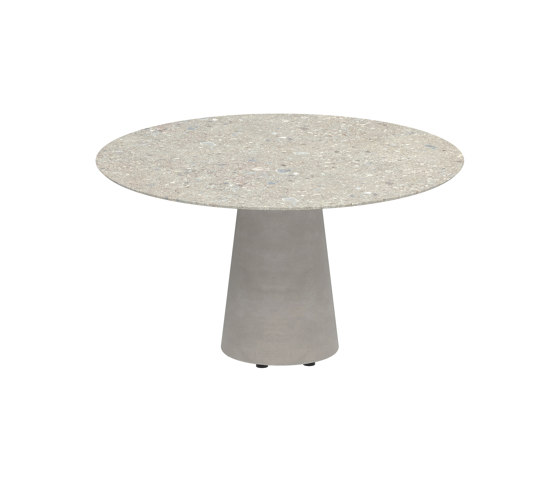 Conix table 120cm round low dining concrete | Tavoli pranzo | Royal Botania