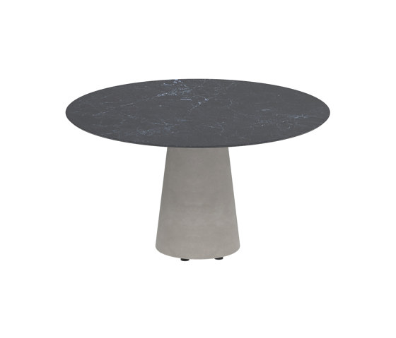 Conix table 120cm ronde low dining concrete | Tables de repas | Royal Botania