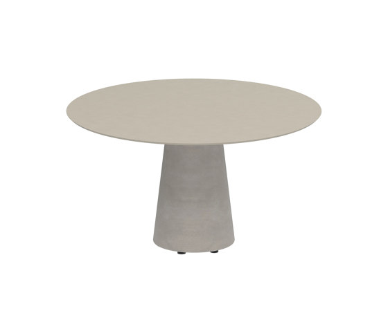 Conix table 120cm ronde low dining concrete | Tables de repas | Royal Botania