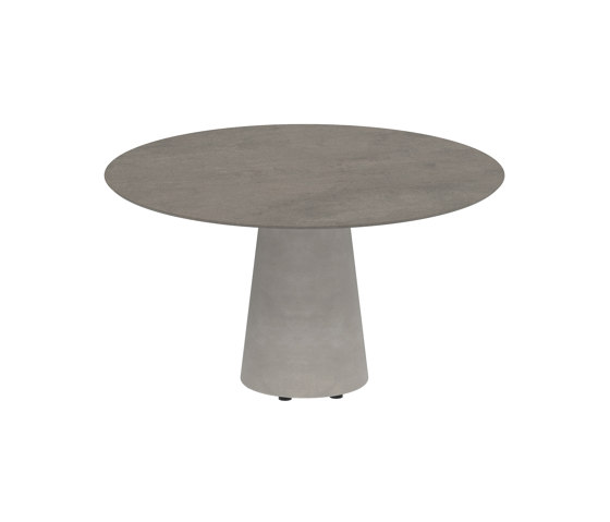 Conix table 120cm round low dining concrete | Mesas comedor | Royal Botania