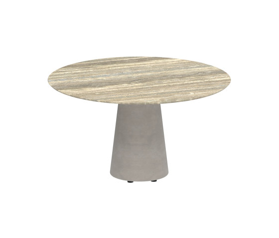 Conix table 120cm ronde low dining concrete | Tables de repas | Royal Botania