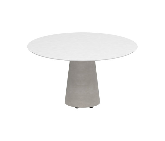 Conix table 120cm ronde low dining concrete | Tables de repas | Royal Botania