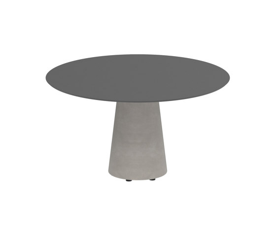 Conix table 120cm ronde low dining concrete | Tables de repas | Royal Botania