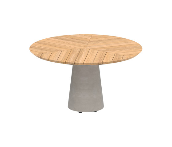 Conix Table 120cm ronde low dining concrete | Tables de repas | Royal Botania