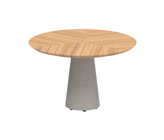 Conix table 120cm round concrete | Tavoli pranzo | Royal Botania