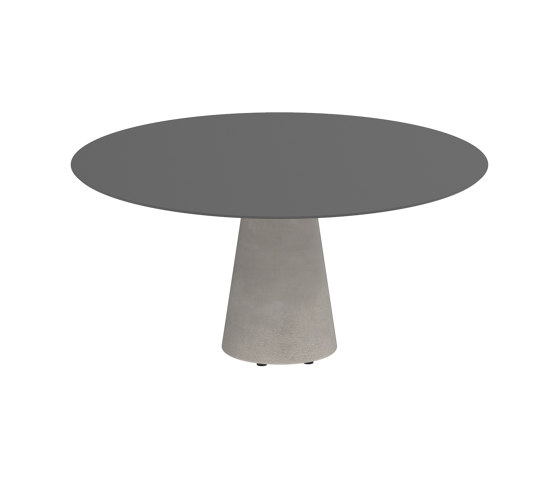 Conix table 160cm round concrete | Dining tables | Royal Botania