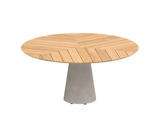 Conix table 160cm ronde concrete | Tables de repas | Royal Botania