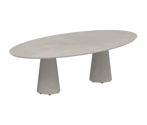 Conix table 250x130cm ellips concrete | Tables de repas | Royal Botania