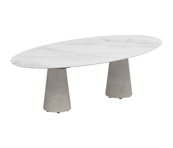 Conix table 250x130cm ellips concrete | Tables de repas | Royal Botania