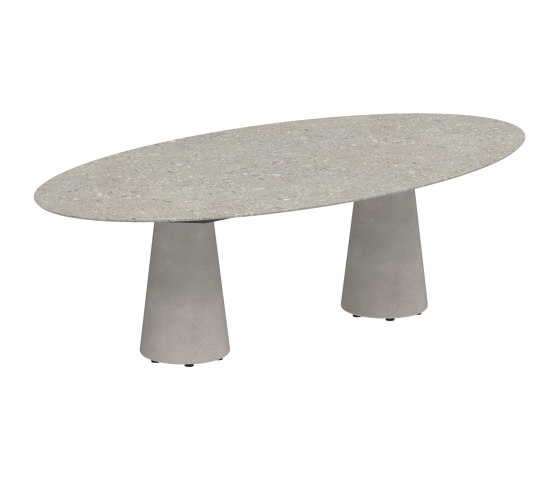 Conix table 250x130cm ellips concrete | Dining tables | Royal Botania