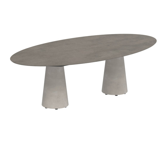 Conix table 250x130cm ellips concrete | Tables de repas | Royal Botania