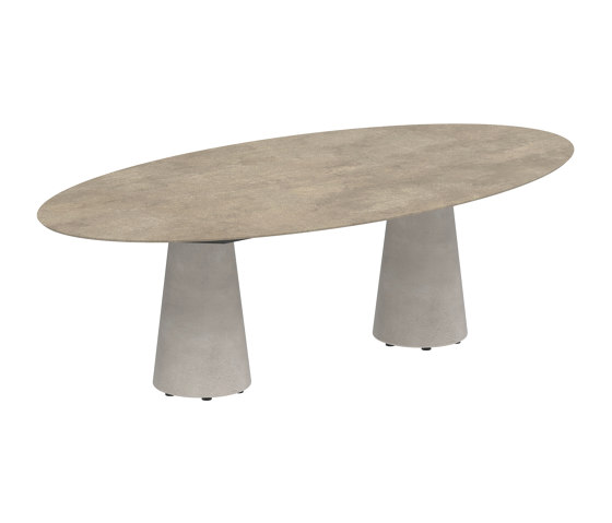 Conix table 250x130cm ellips concrete | Tables de repas | Royal Botania