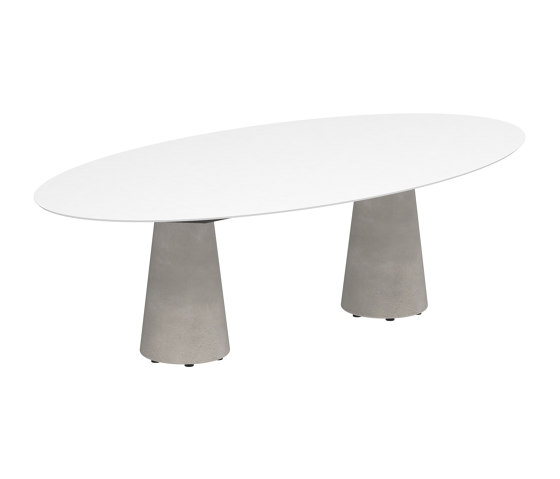 Conix table 250x130cm ellips concrete | Tables de repas | Royal Botania