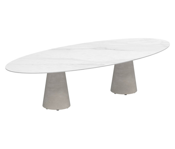 Conix table 320x140cm oval concrete | Dining tables | Royal Botania