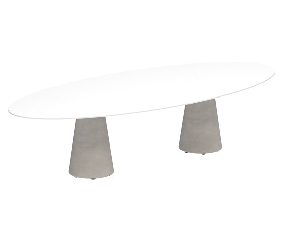 Conix table 320x140cm oval concrete | Tavoli pranzo | Royal Botania