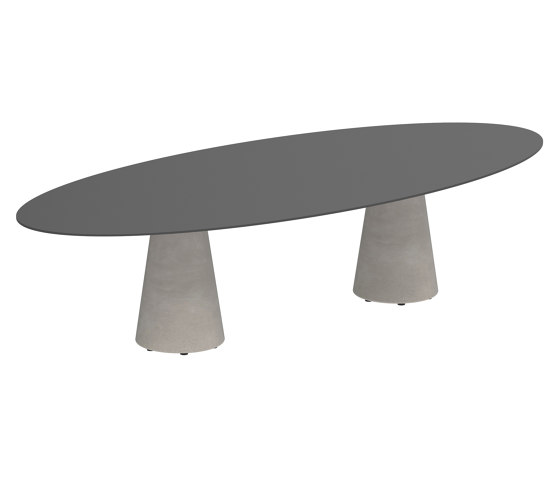 Conix table 320x140cm oval concrete | Tavoli pranzo | Royal Botania