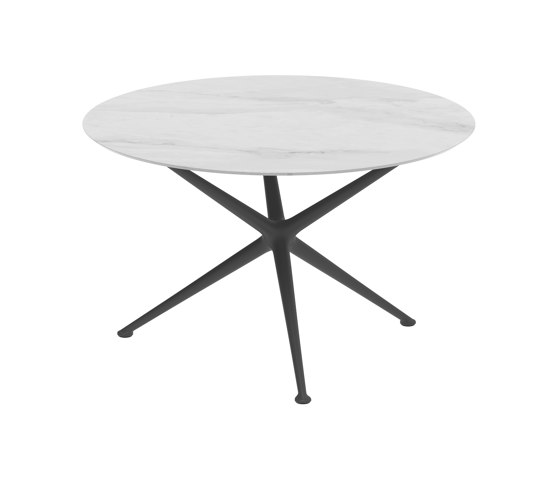 Exes table 120cm round coated aluminium & ceram top | Dining tables | Royal Botania