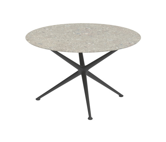 Exes table 120cm round coated aluminium & ceram top | Dining tables | Royal Botania