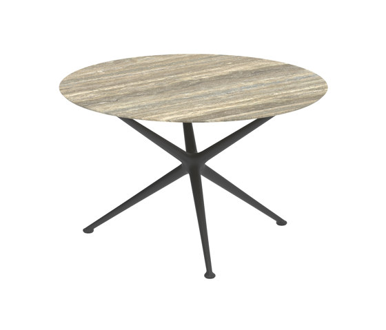 Exes table 120cm round coated aluminium & ceram top | Dining tables | Royal Botania